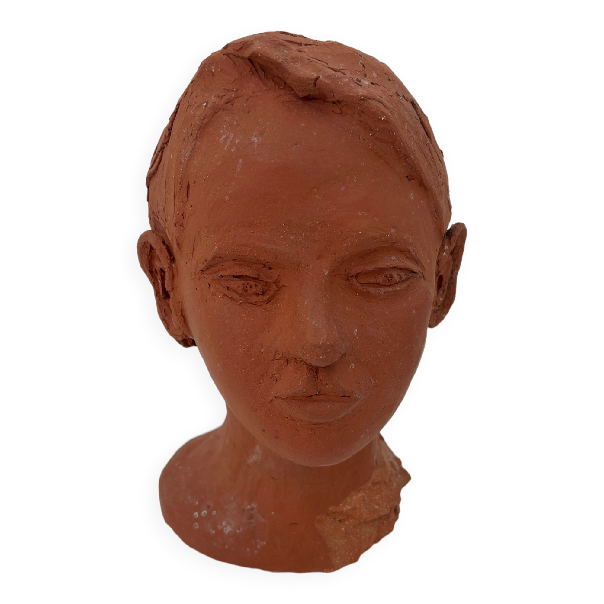 Terracotta child's head