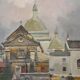 Antoine Burger (1942-2016) The church - Oil on canvas - Signed