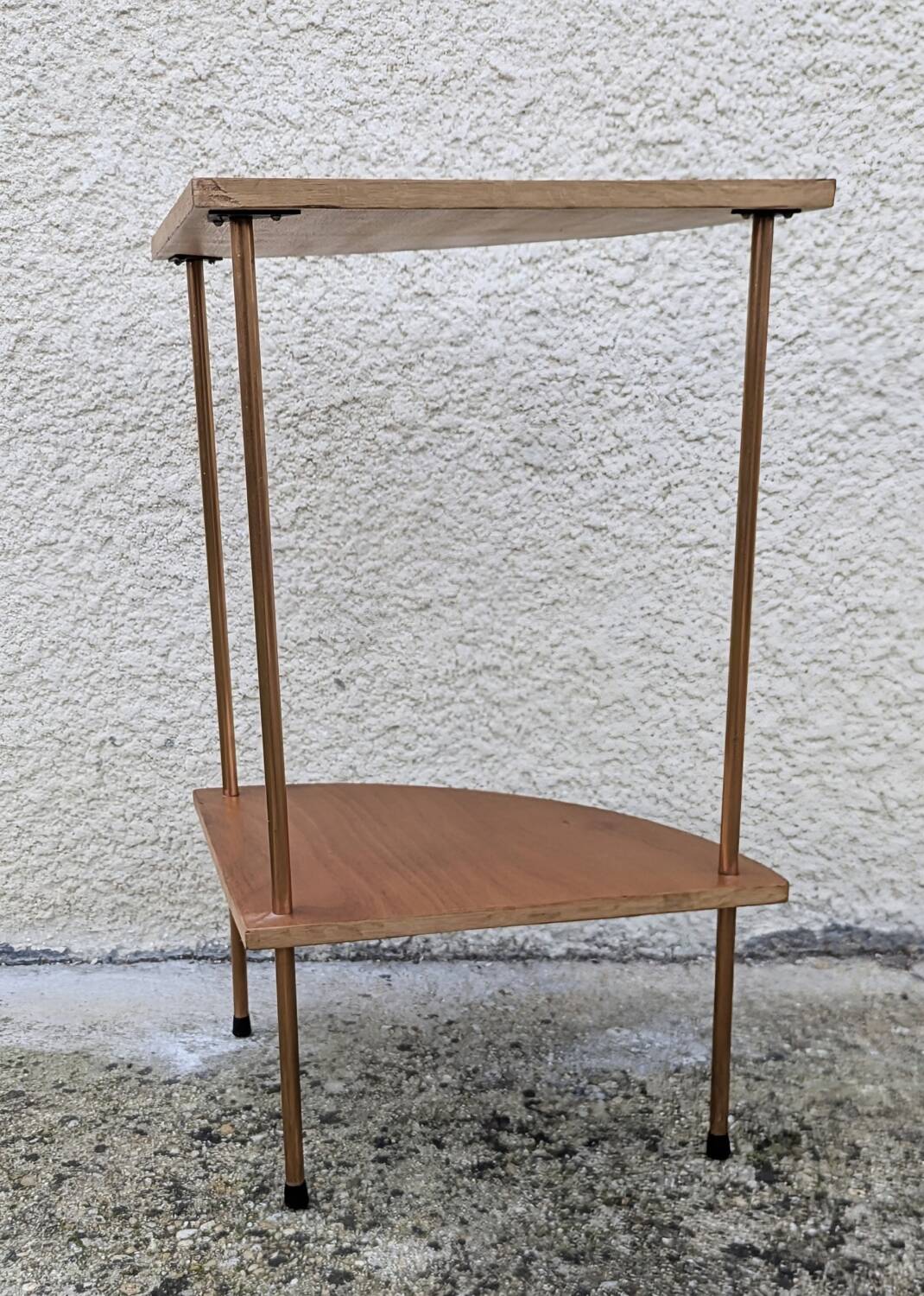 Pair of Corner Shelves 60/70 Vintage Design Console Table