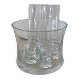 Vodka glass and ice bucket set