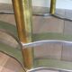 Designer coffee table in gilded brass and chrome, circa 1960