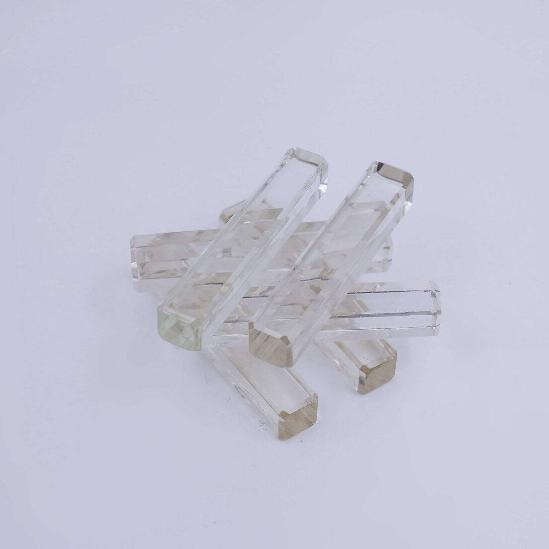 6 crystal knife rests, Czechoslovakia 1980
