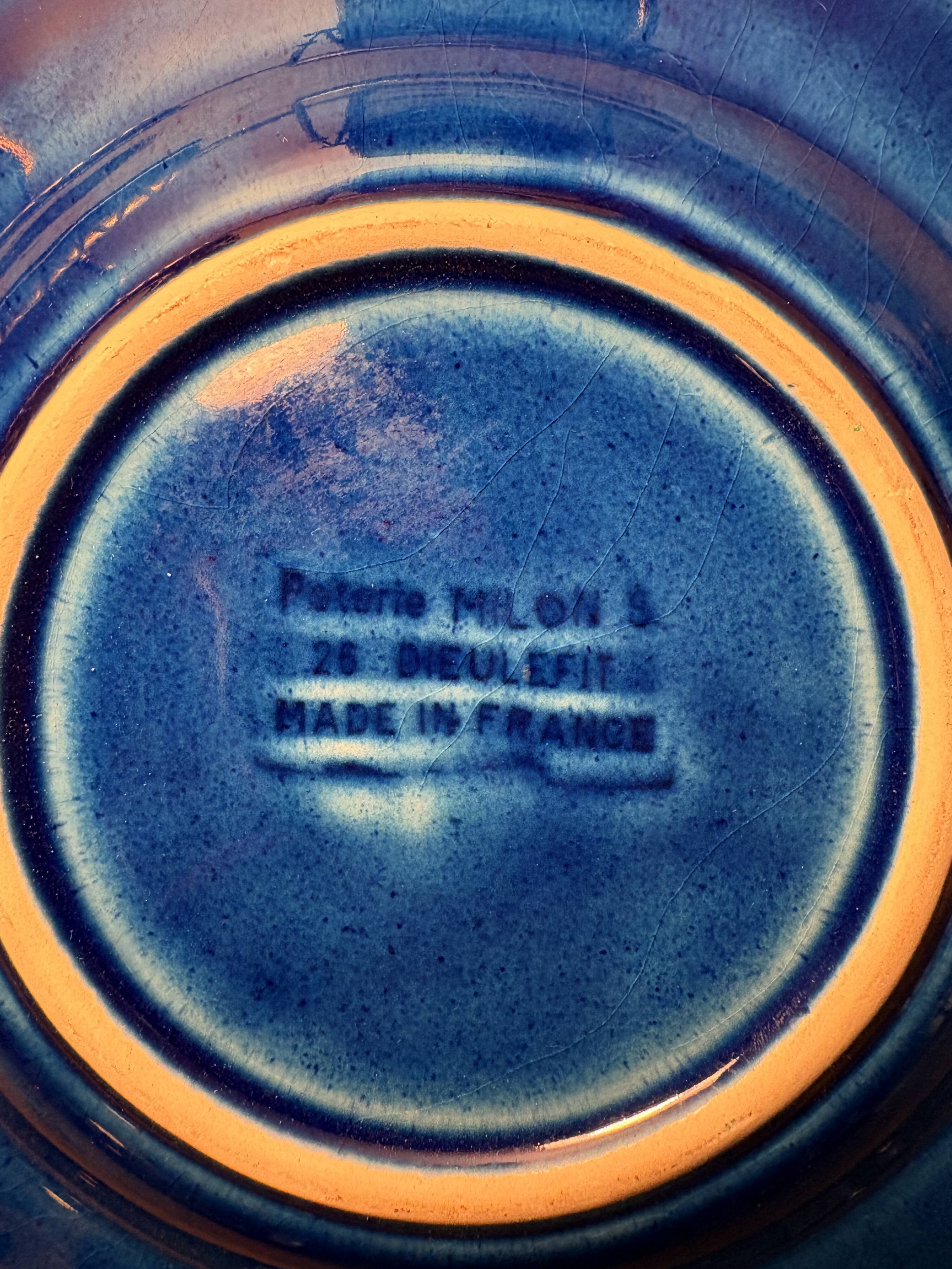 Blue ceramic plate – Milon Pottery (Dieulefit)