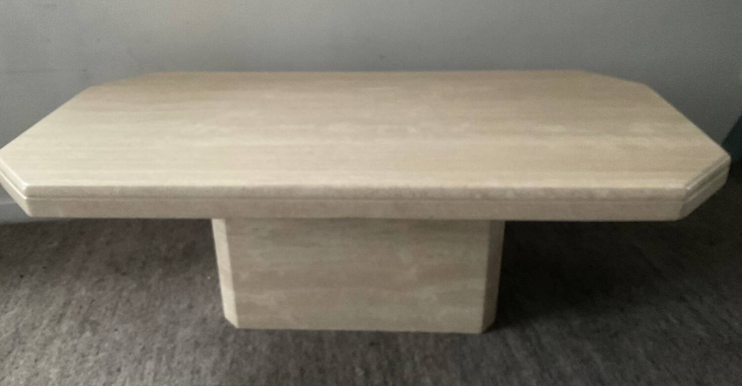 70s Travertine Coffee Table