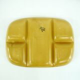 Ceramic compartmentalized dish - St-Clément France - vintage 70s