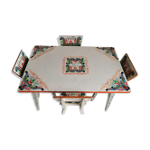Salon table avec 4 chaises enfant vintage ethnique