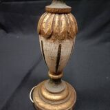 Vintage lamp base in gilded wood