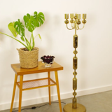 Vintage brass floor lamp | Kamenicky Senov