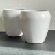 Pair of White Ceramic Candle Holders