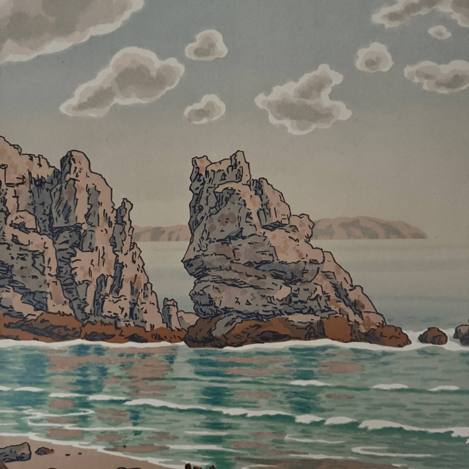 Lithograph by Henri Rivière Aspects of Nature - The Sea