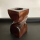 Scandinavian wooden candle holder from the 60s and 70s