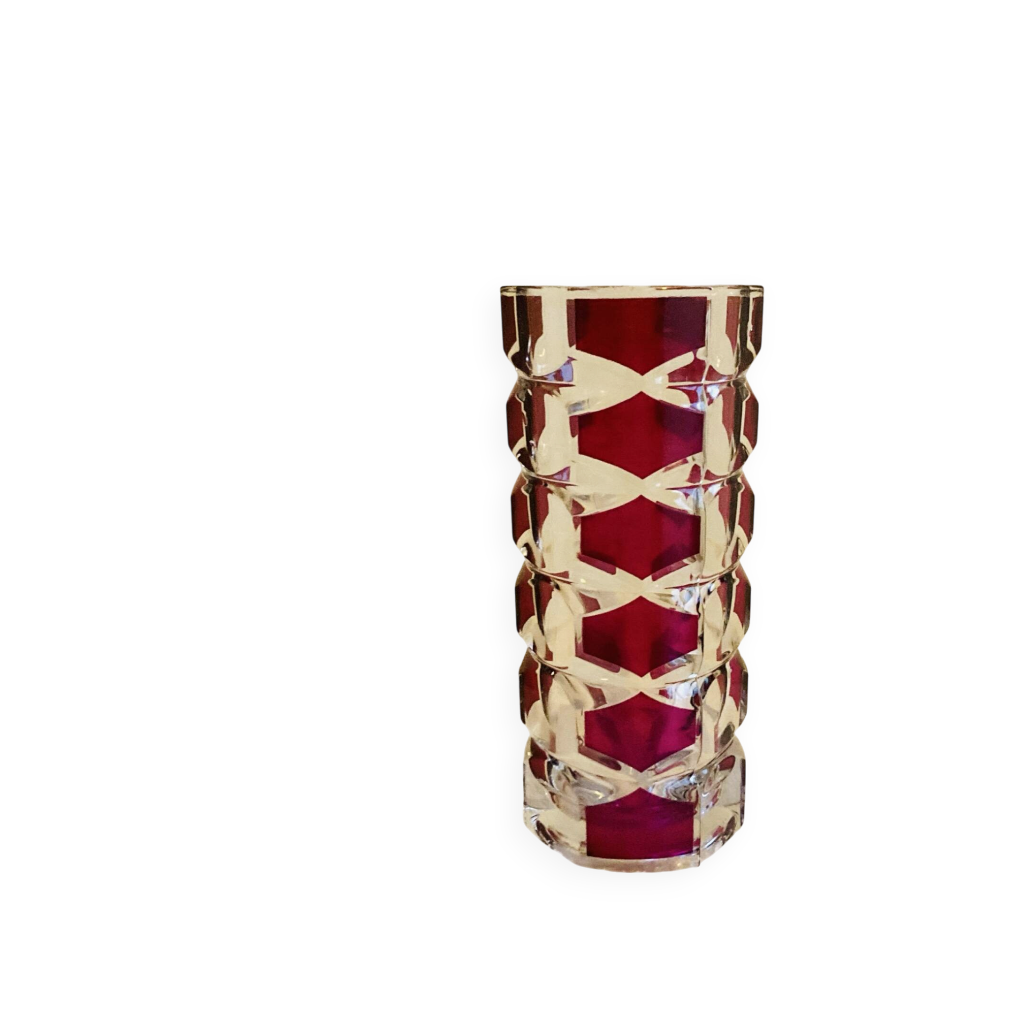 Windsor Rubis vase from the 1970s by designer J.G Durand for Luminarc Fr.