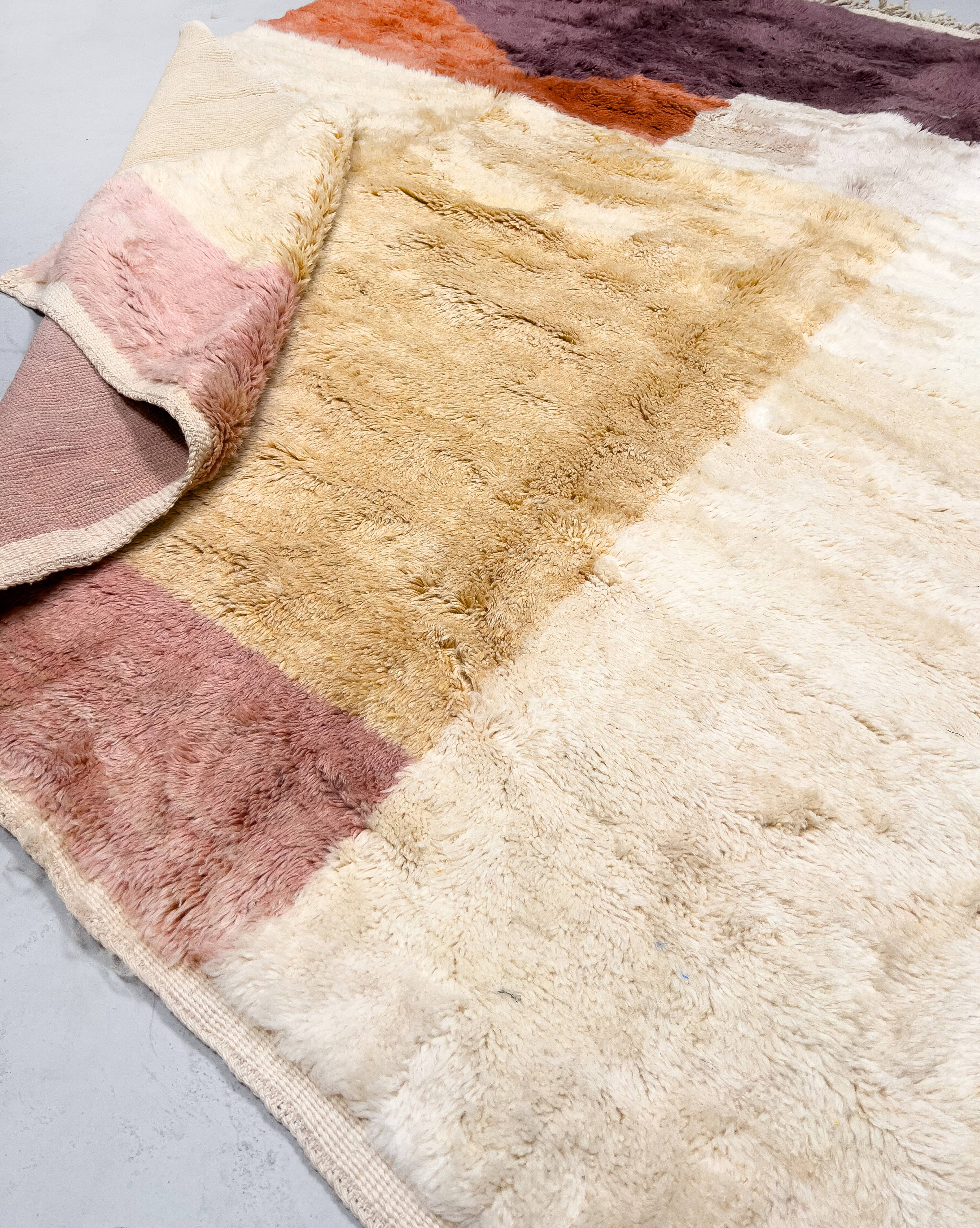 Colorful Moroccan Berber rug, M'rirt, 2.55x2.16m