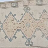 Bohemian hand knotted Oushak rug sku 3484