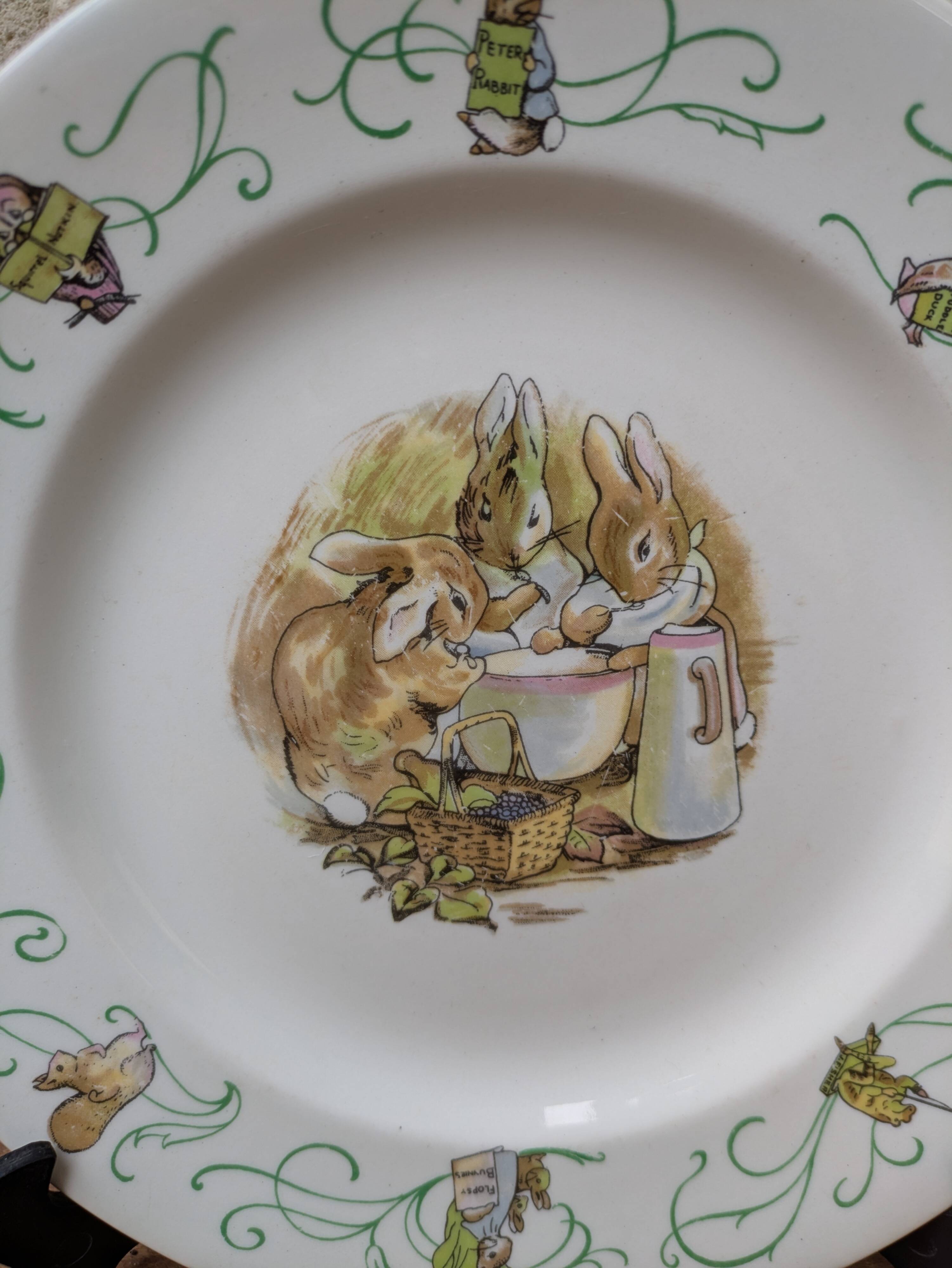 21cm plate Peter Rabbit Wedgwood Barlaston England Beatrix Potter