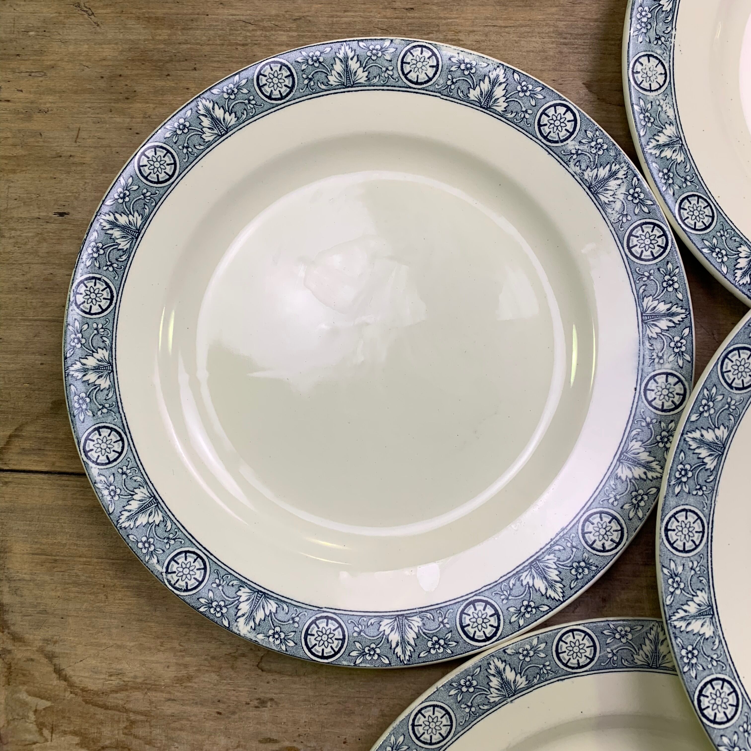 Set of 6 dinner plates Earth iron Lamartine