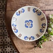 Compote dish or antique footed plate in ironstone - Laval -