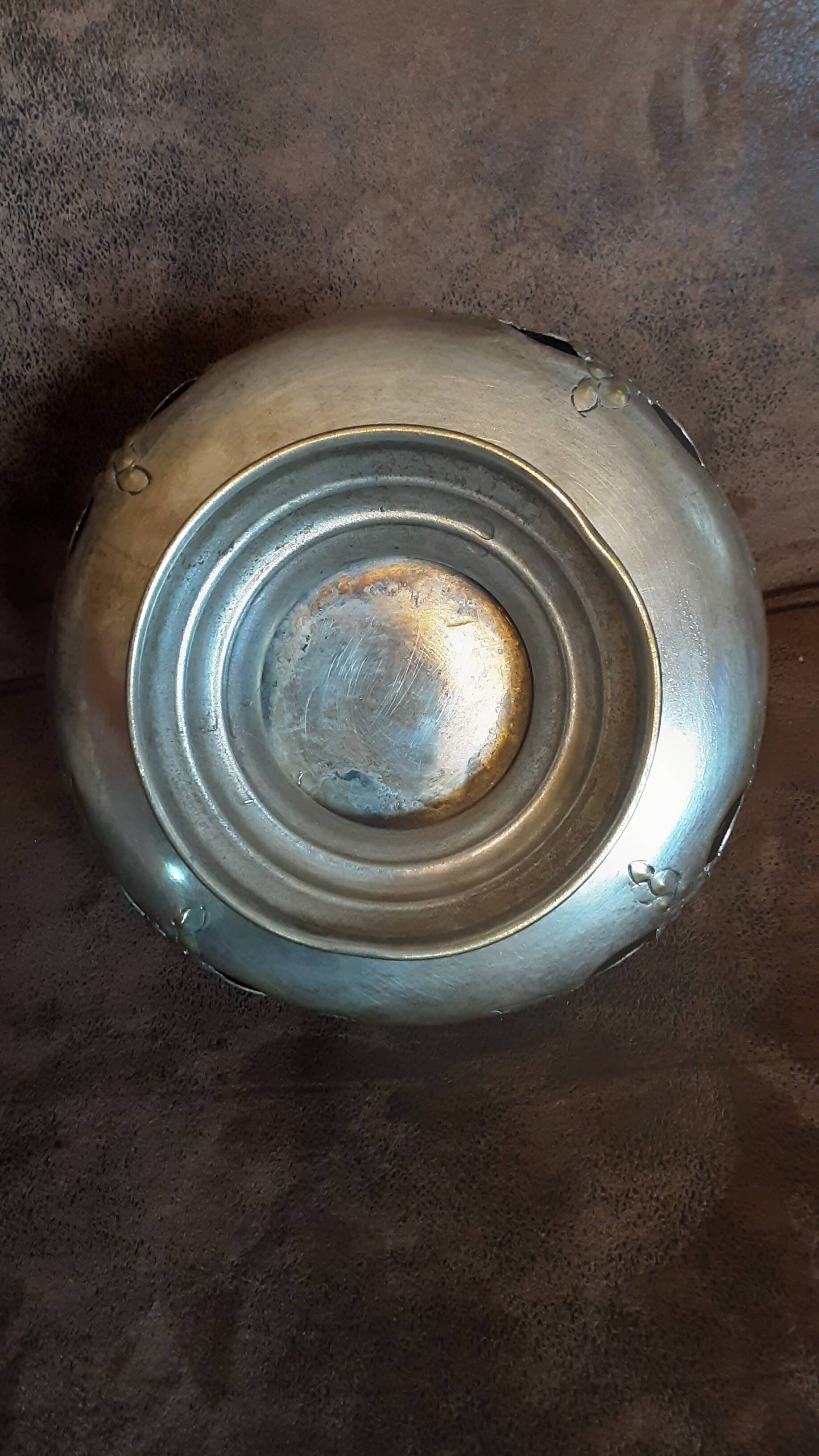 Coupe sur pied  métal  vintage