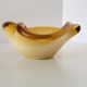 Empty pocket vintage yellow Murano glass bowl