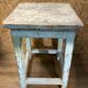 Tabouret porte plante bois patiné déco loft atelier campagne chic