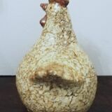 Poule en grès craquelé