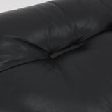 1970s Armchair in Black Leather, Italy