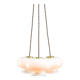 Mid-Century Italian Opaline Glass & Brass Pendant Lamp, set of 3