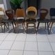 Suite of 6 chairs by Bistrot Baumann mismatched model Ant, Mondor, Seagull and Max Bill