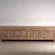 Antique polychrome carved low cabinet in pine – Xinjiang, circa 1900