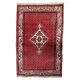 1950s Handmade Indian wool medallion rug, red, 102 × 159 cm - 1C1296