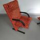 2 fauteuils par Burkhard Vogtherr. Fabriqué par Arflex en Italie. Cette « T-Line » post-moderne