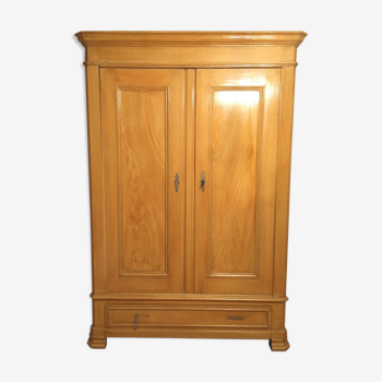 Louis Philippe fir-style wardrobe 2 closets 1 drawer