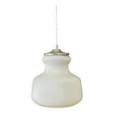 Vintage white opaline suspension globe