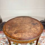 Louis XVI Style Speckled Mahogany Gueridon Table, 19th Century