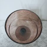 Cut in bubbled blown glass biot