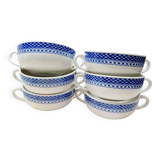 6 Royal Boch handle bowls