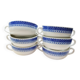 6 Royal Boch handle bowls