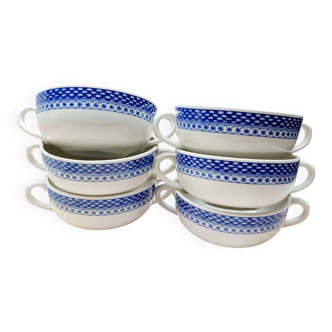 6 Royal Boch handle bowls