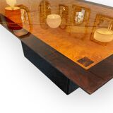 Italian Burl Dinning Table by Miniforms, 1970s