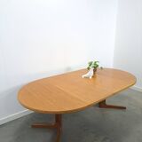 Ronde ovale eiken uitschuifbare eettafel