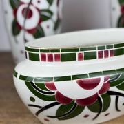 Art Deco - Lunéville mantelpiece set with vases and planter