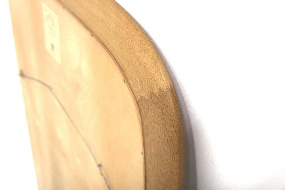 Scandinavian oak mirror "Kristina, model 603", Nybrofabriken, Sweden, 1960