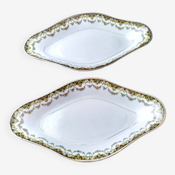 Pair of bowls in Limoges UML porcelain