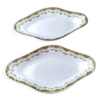 Pair of bowls in Limoges UML porcelain