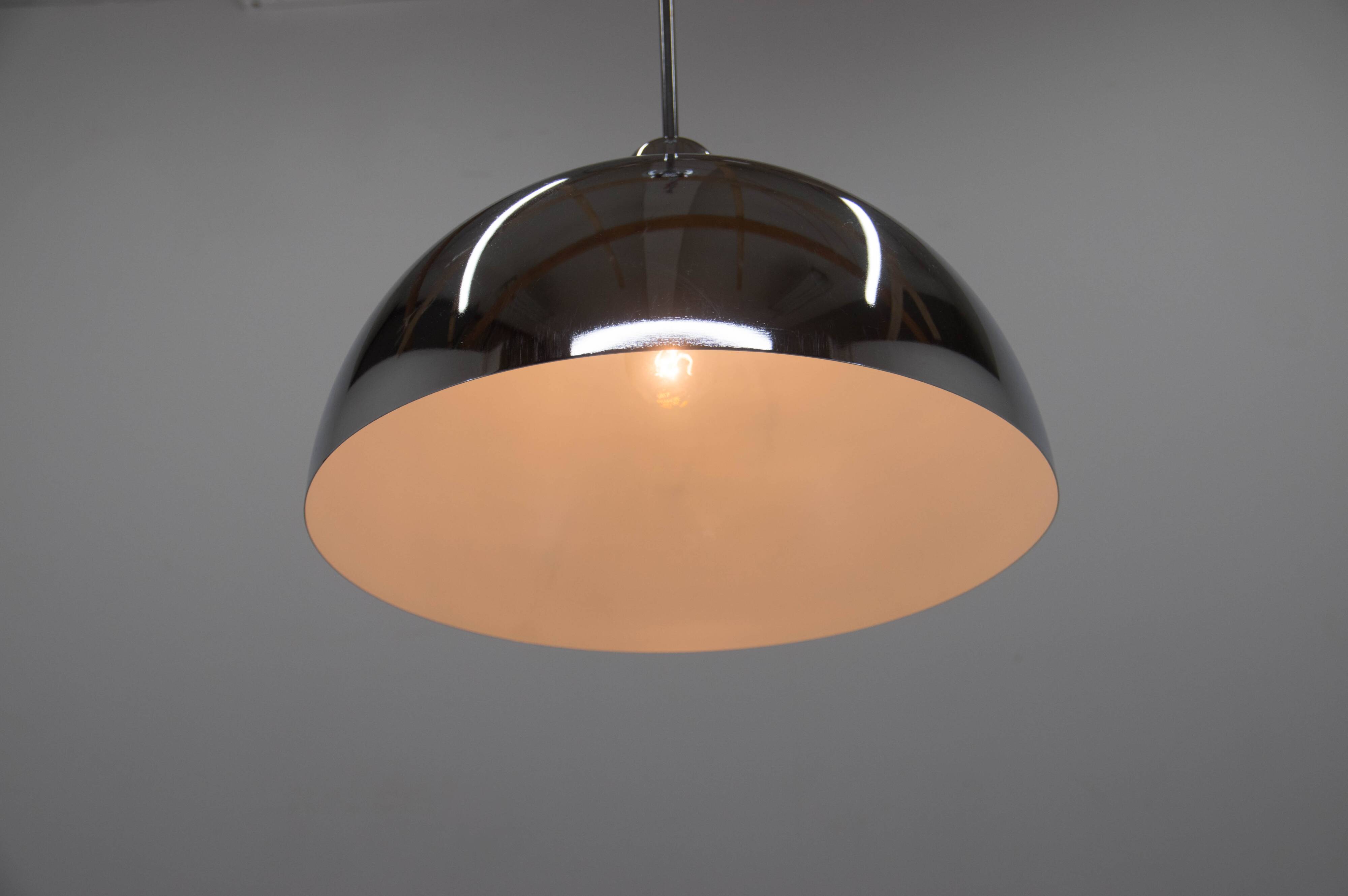 Bauhaus chrome pendant, 1930s, restored