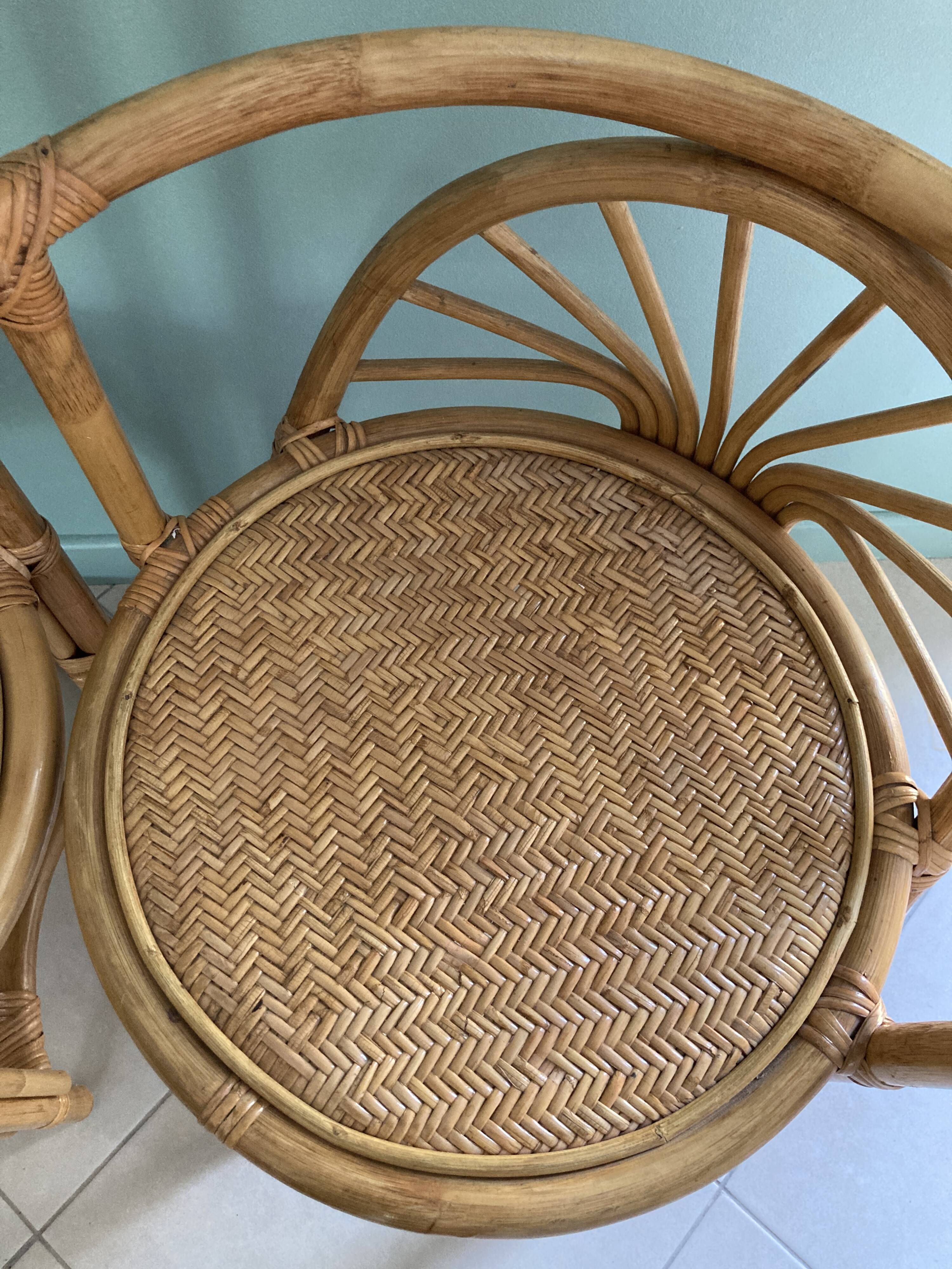 Garden lounge set Art deco in rattan and wicker