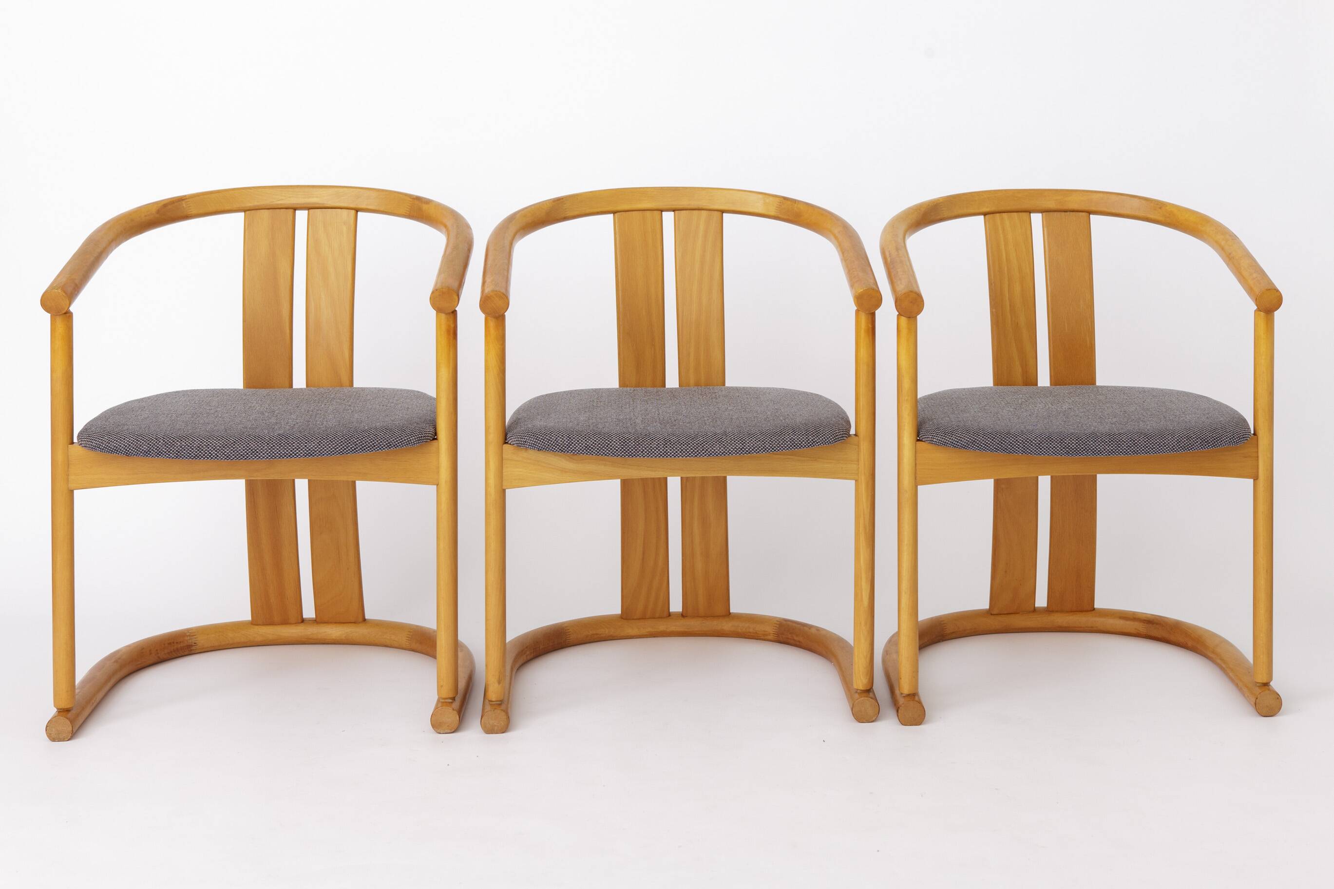Set of 4 Casala Dining Chairs Beech Wood Germany 1970s Mid Century Modern
