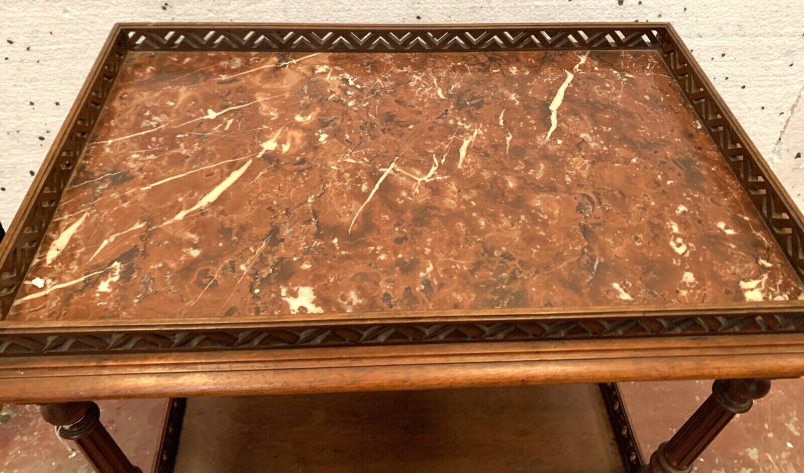 Louis XVI style serving table in carved walnut 20th century Console Tray