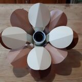 Vintage metal and chrome wall lamp " flower "