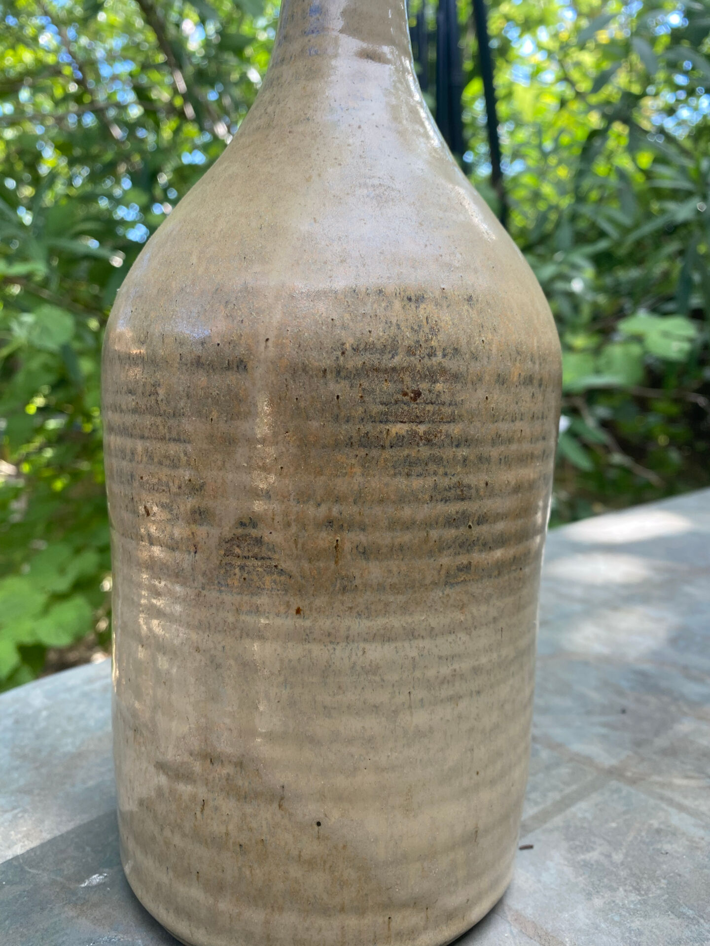 Ceramic bottle signed Signoret